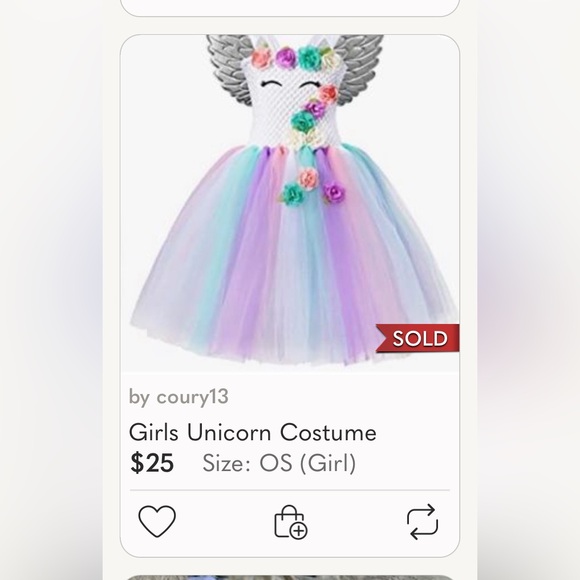 🌞 Spirit Halloween pink rainbow unicorn or fairy costume girl size 2T-4T - Picture 16 of 16